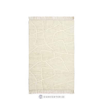 Kremo rašto vilnonis kilimėlis (bayu) 120x180 nepažeistas