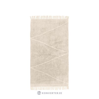 Light beige patterned cotton carpet (asisa) 80x150 intact