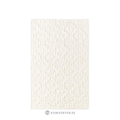 Cream cotton patterned carpet (idris) 120x180