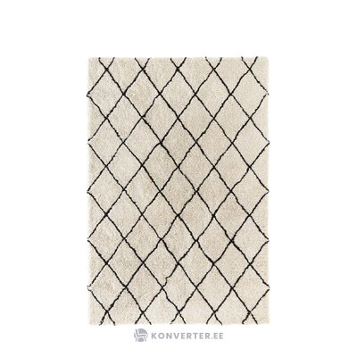 Beige-black patterned carpet (naima) 200x300