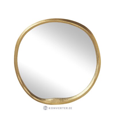 Настенное зеркало в золотой раме (шутка) целое