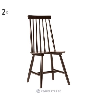 Ruda medžio masyvo kėdė (milas) nepažeista