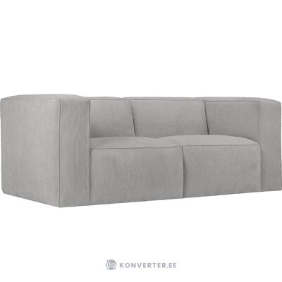 Pelēks 2-vietīgs samta moduļu dīvāns mūza (christian Lacroix) 192cm ar skaistuma trūkumu