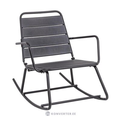 Черное садовое кресло-качалка lillian (bizzotto) — маленький недостаток красоты