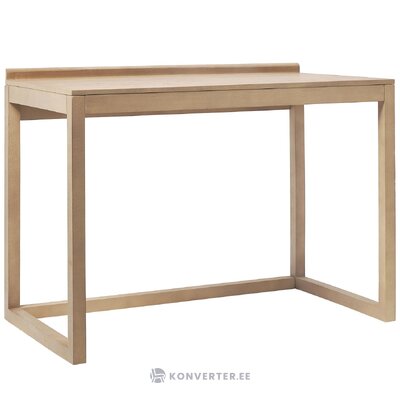 Solid wood desk (fenja) with cosmetic flaws.
