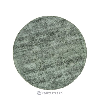 Зеленый круглый ковер из вискозы (джейн) с d=200 косметических дефектов