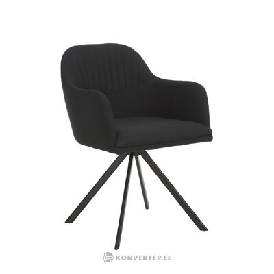 Melns grozāms krēsls (lola) ar skaistuma trūkumiem