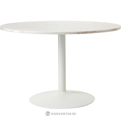 Light marble dining table (miley) d=120 with cosmetic defects.