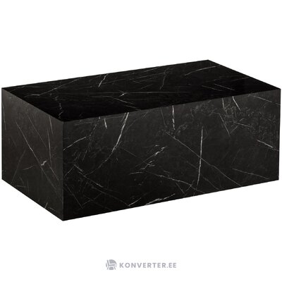 Black marble imitation coffee table (lesley) with cosmetic flaws.