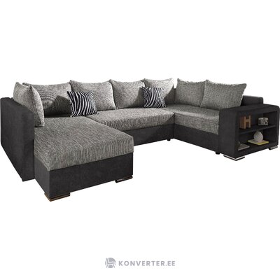 Grey-black corner sofa bed n-john (collection ab) intact