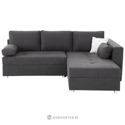 Антрацитовый угловой диван-кровать sassari-italia (домашнее дело) неповрежденный