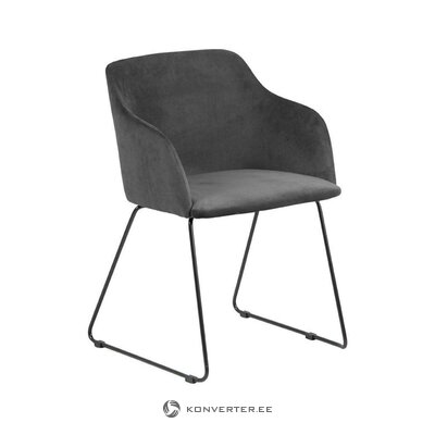 Серый бархатный стул casablanca (interstil denmark) (мелкие недоработки, образец холла)