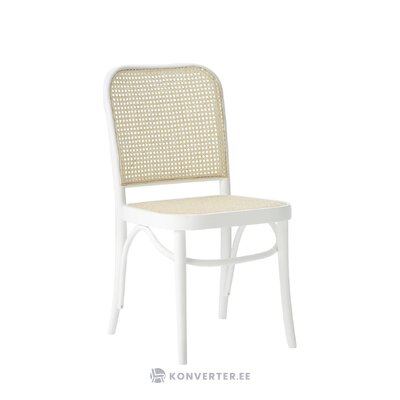 White solid wood chair (franz) intact