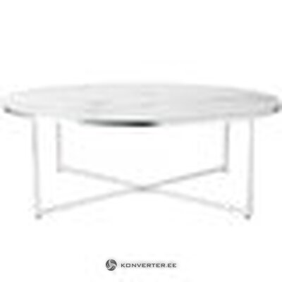 Silver coffee table with imitation marble (antigua) intact