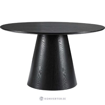 Juodas apvalaus dizaino pietų stalas alcamo (tradestone) nepažeistas