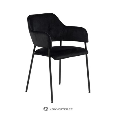 Black velvet chair lima (actona)