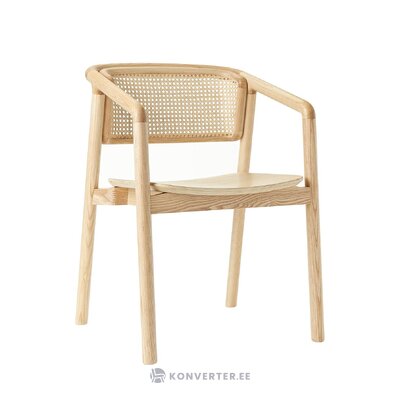 Light brown design solid wood chair (gali) with beauty flaws.