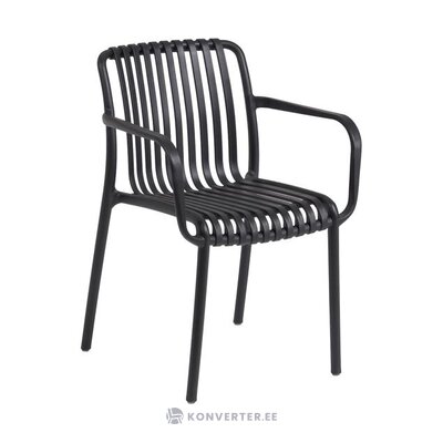Melns dārza krēsls isabellini (kave home) neskarts