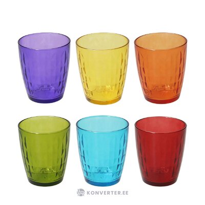 Набор цветных стаканов для воды 6 шт гемма (тоннана) целая