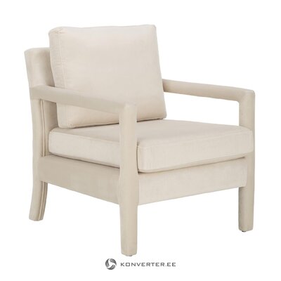 Light velvet armchair (claudette)