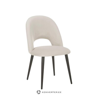 Бежево-черный бархатный стул (rachel)