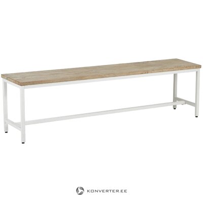 White wood bench raw (jill &amp; jim designs)