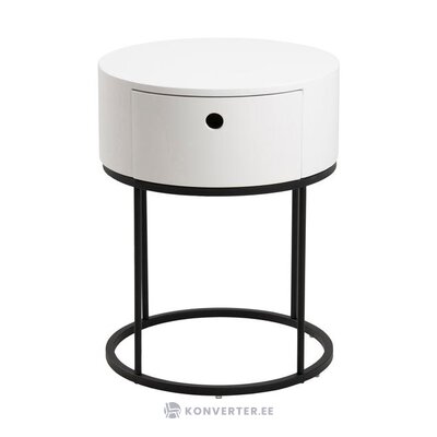 Black and white design bedside table polo (actona) intact
