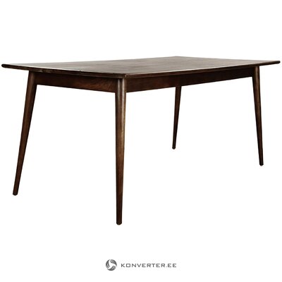 Tamsiai rudas medžio masyvo valgomojo stalas „Oskaras“ (Anderson)