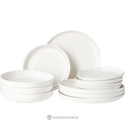 Набор белых тарелок из 12 предметов (nessa) цел