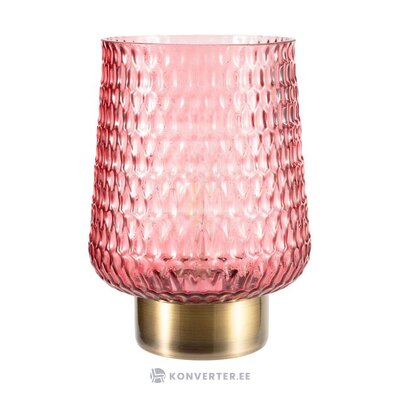 Розовая маленькая светодиодная настольная лампа гламур (паулин) неповрежденная