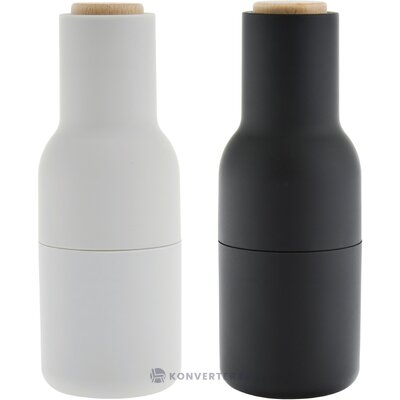 Salt and pepper mill bottle grinder (menu) with small cosmetic defects