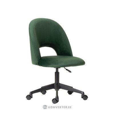 Zaļa samta biroja krēsls (rachel) neskarts