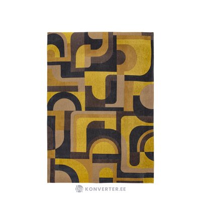 Rakstains dizaina paklājs dzeltenā meijera (poortere) 80x150 neskarts