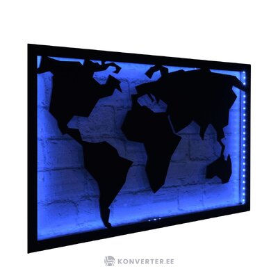 Led dekoratīvā sienas lampa karte 2 zila (asir grupa) ar kosmētiskiem defektiem
