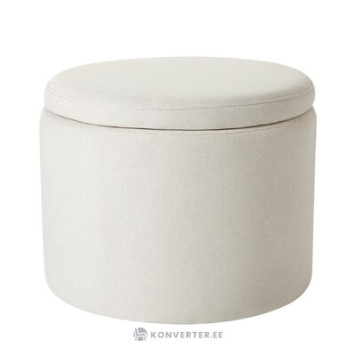 Creamy ottoman with storage (alida) with beauty flaws