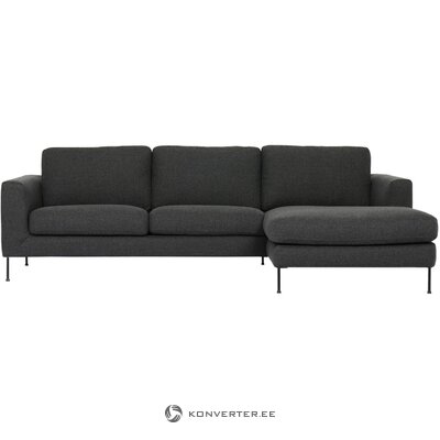 Tamsiai pilka kampinė sofa (cucita)