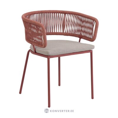 Dizaina dārza krēsls nadin (la forma) ar skaistuma trūkumu