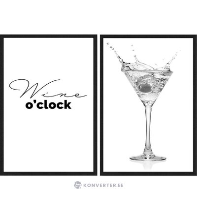 Wall picture 2 pcs wine o&#39;clock (any image) intact