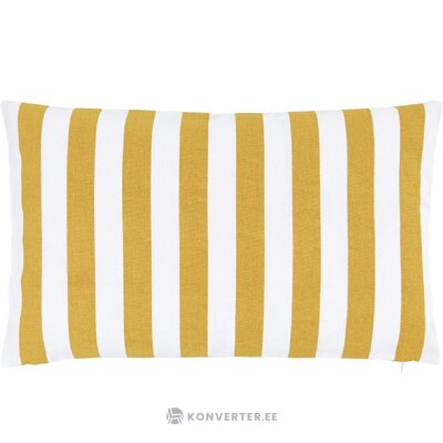Yellow-white striped cotton pillowcase (timon) 30x50 whole