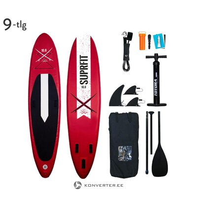 Red sup table set 9-piece lailani red (superfit)