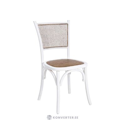 Бело-коричневый стул из массива дерева (бизотто) неповрежденный