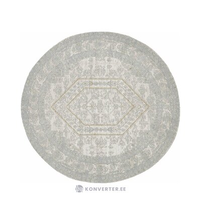 Gray round cotton vintage style rug (magalie)d=200 whole