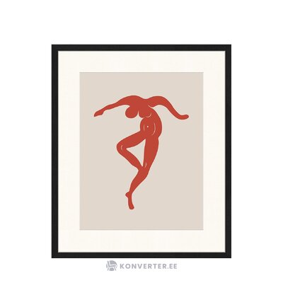 Sienas attēla dejojoša figūra sarkanā krāsā (jebkurš attēls) neskarts