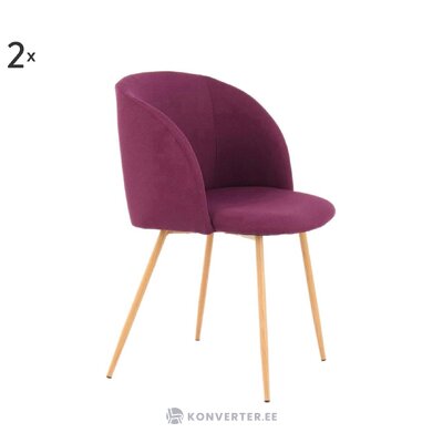Violetinė-auksinė aksominė kėdė denise (lalee) nepažeista