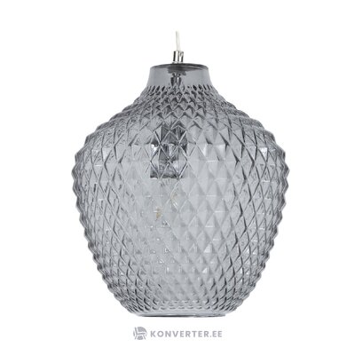 Light gray glass pendant light (lee) with a beauty flaw
