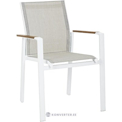 Grey-white garden chair elias (bizzotto) with a beauty flaw