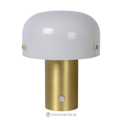 Balta zelta aptumšojama galda lampa timon (lucide) ar nelielām nepilnībām