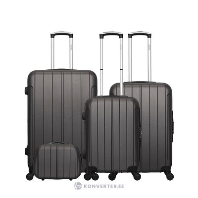 Черный набор чемоданов из 4-х предметов Fogo (разработка бренда) в целости и сохранности