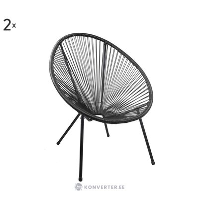 Садовый стул черный дизайнерский dalida (импорт хармов) неповрежденный
