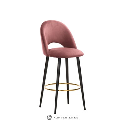Pink velvet bar stool (rachel)
